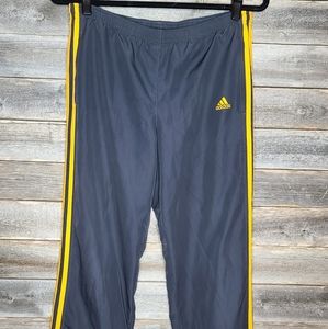 Adidas Women's Yellow Stripe Windbreaker Pants